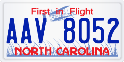 NC license plate AAV8052