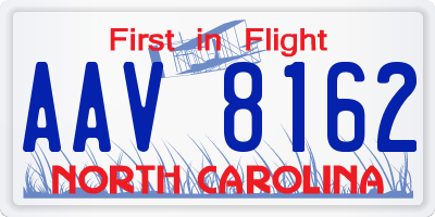 NC license plate AAV8162