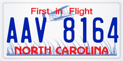 NC license plate AAV8164