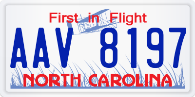 NC license plate AAV8197