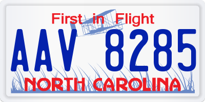 NC license plate AAV8285