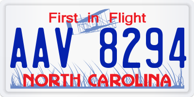 NC license plate AAV8294