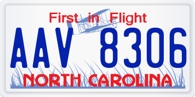 NC license plate AAV8306