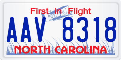 NC license plate AAV8318