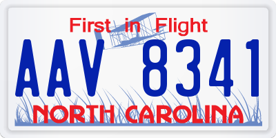 NC license plate AAV8341