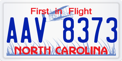 NC license plate AAV8373