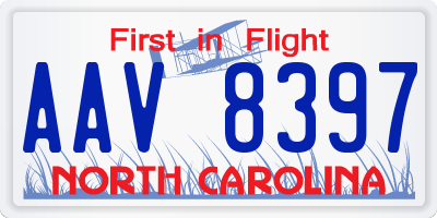 NC license plate AAV8397
