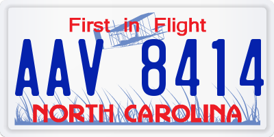 NC license plate AAV8414