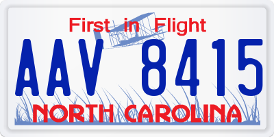 NC license plate AAV8415