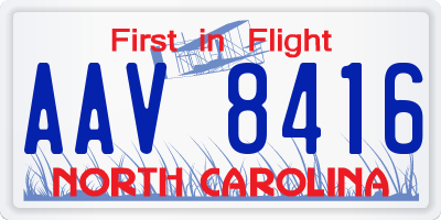 NC license plate AAV8416