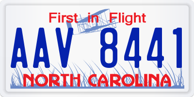 NC license plate AAV8441