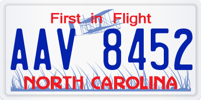 NC license plate AAV8452