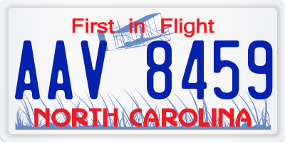 NC license plate AAV8459