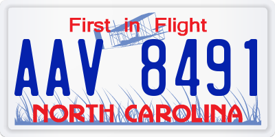 NC license plate AAV8491