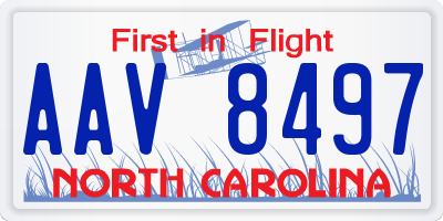 NC license plate AAV8497
