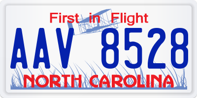 NC license plate AAV8528