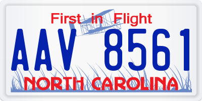 NC license plate AAV8561