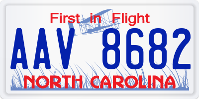 NC license plate AAV8682