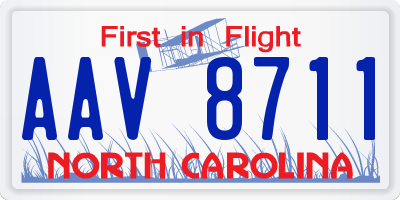 NC license plate AAV8711