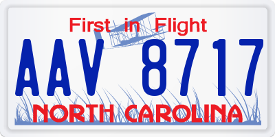 NC license plate AAV8717