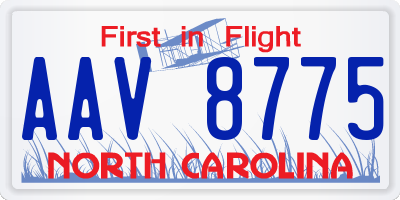 NC license plate AAV8775