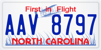 NC license plate AAV8797