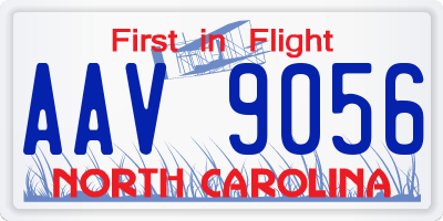 NC license plate AAV9056