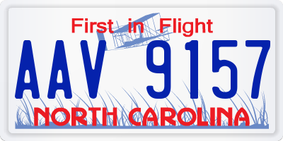 NC license plate AAV9157