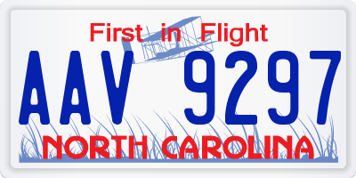 NC license plate AAV9297