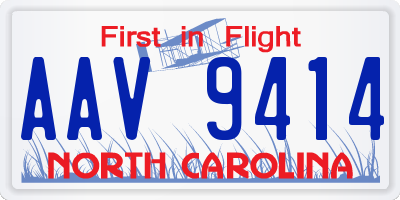 NC license plate AAV9414