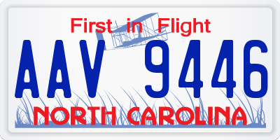 NC license plate AAV9446