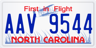 NC license plate AAV9544