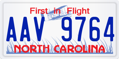 NC license plate AAV9764