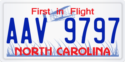 NC license plate AAV9797