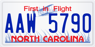 NC license plate AAW5790
