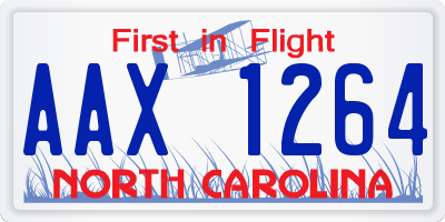 NC license plate AAX1264
