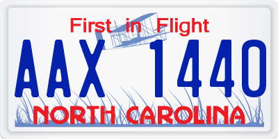 NC license plate AAX1440