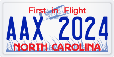 NC license plate AAX2024