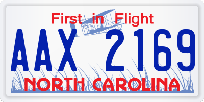 NC license plate AAX2169