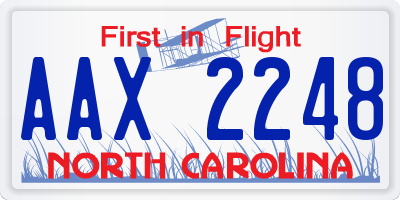 NC license plate AAX2248