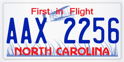 NC license plate AAX2256