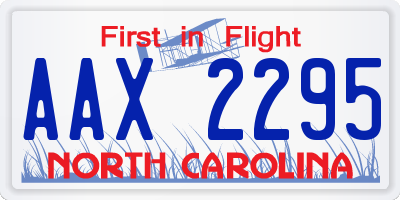 NC license plate AAX2295