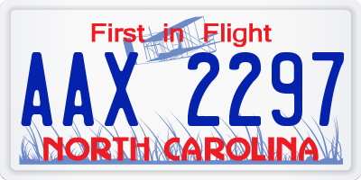 NC license plate AAX2297
