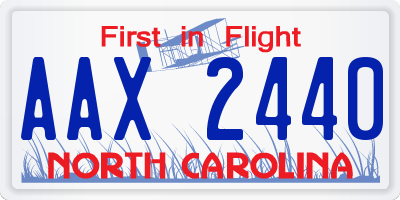 NC license plate AAX2440