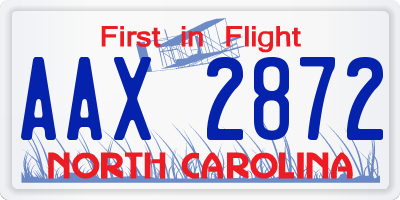 NC license plate AAX2872