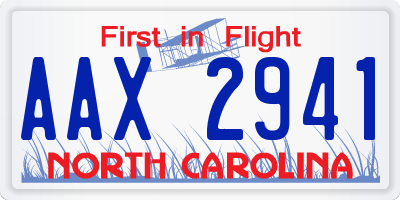 NC license plate AAX2941