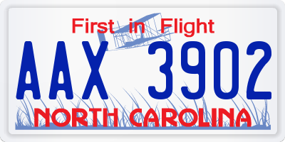 NC license plate AAX3902