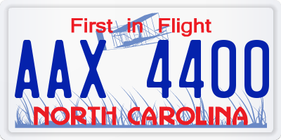 NC license plate AAX4400