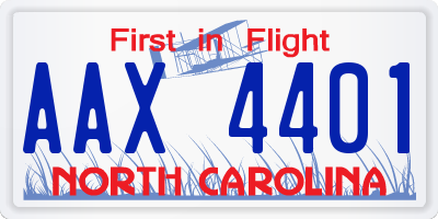 NC license plate AAX4401
