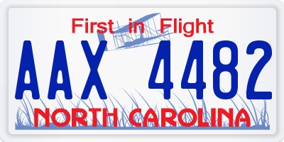 NC license plate AAX4482
